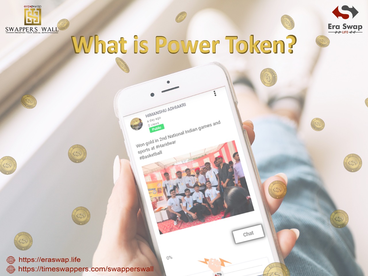 Power Token - As a reward on the Swappers Wall Social media platform.