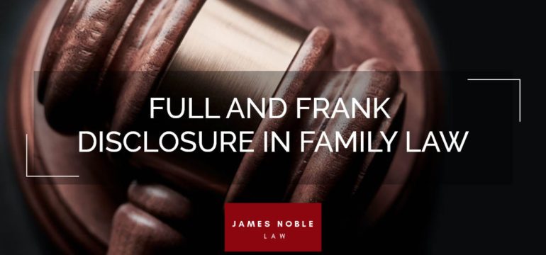 Full And Frank Disclosure