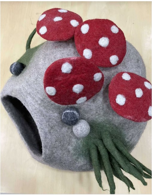felted cat house