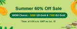 WOWclassicgp Offer Up to 60% off wow classic gold for WOW Classic Phase 5
