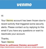 How to unfreeze Venmo account?