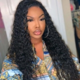 Four different types of curly HD lace wigs